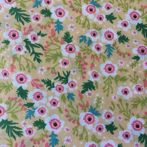 Floral Cotton Lawn Fabric, Pastel Florals, Half Yard, Fabric by the yard, Tiny flowers, Pink, Blue, Grey, Peach image 6