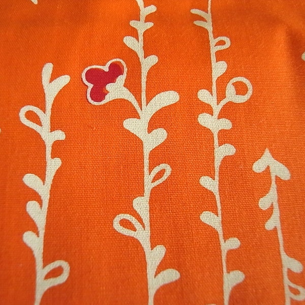 Hand Printed Fabric - Mandarin Vines  - Half Yard RARE