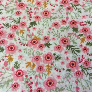 Floral Cotton Lawn Fabric, Pastel Florals, Half Yard, Fabric by the yard, Tiny flowers, Pink, Blue, Grey, Peach image 5