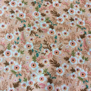 Floral Cotton Lawn Fabric, Pastel Florals, Half Yard, Fabric by the yard, Tiny flowers, Pink, Blue, Grey, Peach image 7