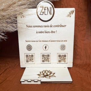 Placa de redes sociales para negocios, eventos, oficinas.