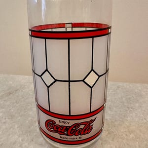 Vintage Coca-Cola Tiffany-Style Glass | Classic Retro Drinkware with Iconic Logo