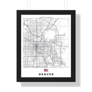 Stadt Karte Denver Wandkunst | Digital Download oder Druck | Einzigartiges Wohndekor für Denver-Liebhaber