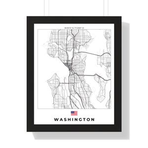 Oeuvre d'art murale de plan de la ville de Washington | Décoration numérique à télécharger ou à imprimer | Art unique de Washington DC | Décoration murale pour la maison et le bureau