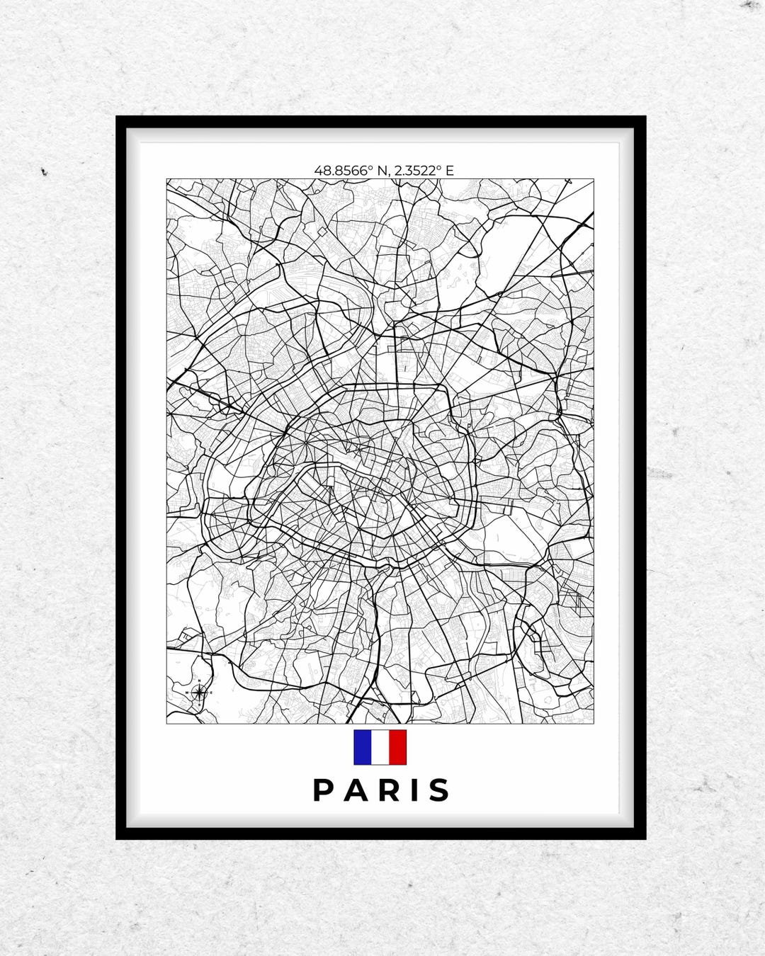 Custom City Map Print Personalized Map Art, Unique Travel Gift, Framed ...