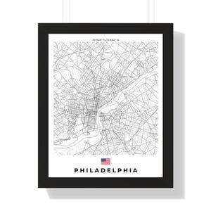 Stadt Philadelphia Karte Wandkunst - Digitaler Download & Druck, Benutzerdefinierte Kunstwerk für Wohnkultur, moderne Wanddekoration, Geschenkidee