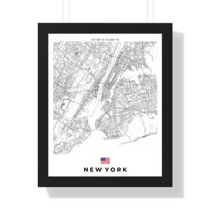 Stadt Karte New York Wand Kunst | Digital Download oder Druck | Modernes Wohndekor, Geschenkidee für New Yorker & Reisende