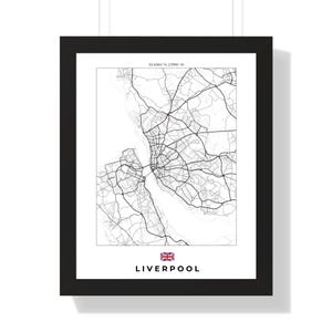 City Map Liverpool, England Wall Artwork | Digital Download or Print | Unique Home Décor for Liverpool Lovers