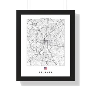 Atlanta City Map Atlanta  Wall Artwork - Digital Download or Print, Unique Home Decor, Gift for Lovers & Travelers