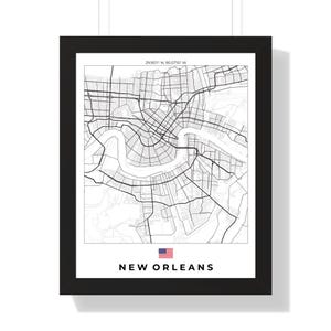 Stadt Karte New Orleans Kunstwerk, digitaler Download oder Druck, Dekoration, einzigartiges Geschenk für New Orleans Liebhaber