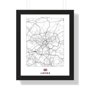 Mapa da cidade Leeds Wall Artwork - Download digital e impressão, decoração única para casa, arte minimalista, presente para amantes