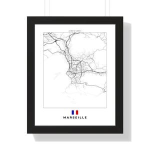 Stadt Karte Marseille, Frankreich Wandkunst | Digital Download oder Druck | Einzigartiges Wohndekor für Marseille-Liebhaber