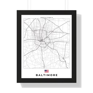 City Map Baltimore Wall Artwork | Digital Download & Print | Unique Home Decor, Gift for Lovers