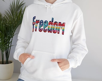 Moletom com capuz Freedom LGBTQ: Orgulho Bandeira Americana Unissex