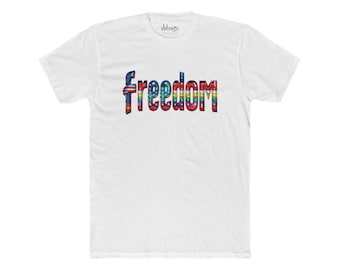 Freedom LGBTQ Tee: Pride Flag American Flag Unisex T-Shirt