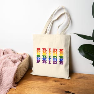 LGBTQ+ Pride Canvas Tote Bag: Rainbow Flag Shopping Bag image 10