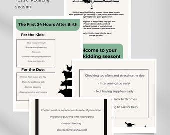 Livestock Kidding Confidence Kit | Goat & Sheep Breeding, Kidding and Health Record Binder | Farmstead Homestead Printable