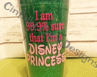 Green glitter insulated tumbler