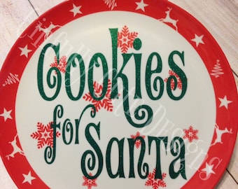 Cookies for Santa plate