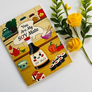 Jolie carte de Saint-Valentin pour petit ami, carte de jeu de mots drôle pour mari, cadeau d'anniversaire pour femme ou petite amie, carte d'anniversaire âme soeur