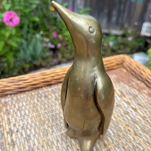 Vintage Brass Penguin Figurine