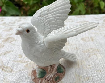 ヴィンテージ磁器ガラス鳩 - 白い鳥の置物 - Etsy 日本