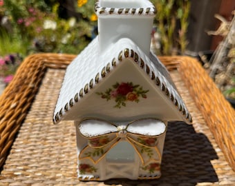 【希少】英国製 オールドカントリーローズ 燭台 キャンドルスタンド 英国製 キャンドルスタンド 燭台 シルバープレート