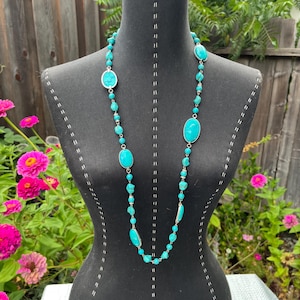 Vintage Stauer Faux Turquoise Necklace