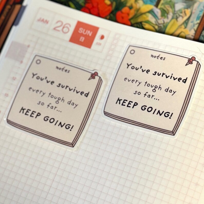 Positive Affirmations Sticky Note Reminder Sticker, Mental Health Decal image 8