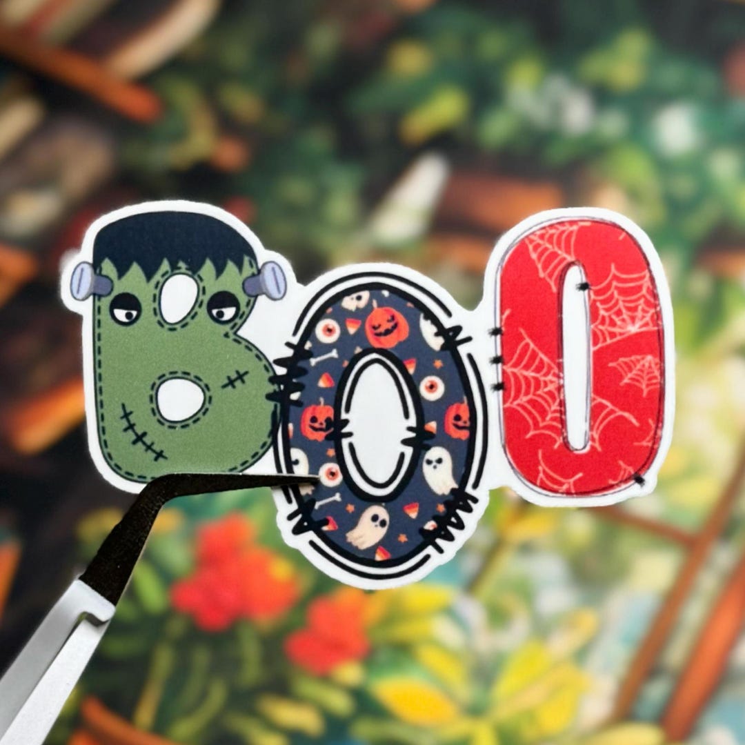 BOO Frankenstein Sticker, Halloween Decor, Spooky Season Planner and ...