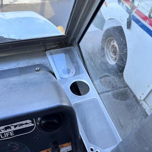 PLASTIC I ACRYLIC I FFV Cup Holder I Carrier I Organizer I Usps I Ffv I Mail Truck I Letter Carrier I Storage Tray I Tray I Postal Tray