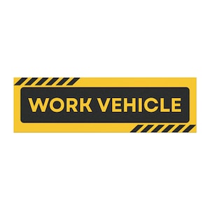 Work Vehicle Magnet | Removable Truck Decal | Service Van Sign