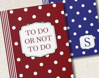 Personalized Journal Custom Notebook Polka Dot Journal Cute Aesthetic Notebook Gift for Her Teacher Gift Student