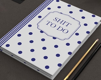 Personalized Polka Dot Journal Custom Notebook Gift for Her Cute Aesthetic Notebook Bridesmaid Gift Birthday Gift Teacher Gift