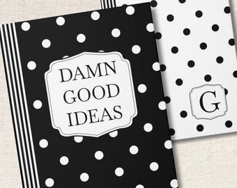 Personalized Polka Dot Journal Custom Notebook Gift for Her Cute Aesthetic Notebook Bridesmaid Gift Birthday Gift Teacher Gift