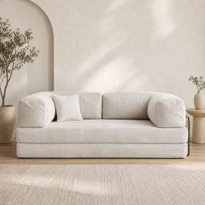 Small Space Couch, Convertible Floor Sofa Bed, Apartment Sleeper Sofa, Modular Couch for Studio or Guest Room