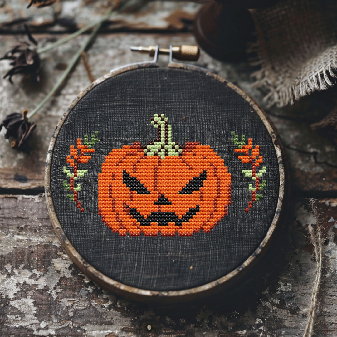Jack O Lantern Cross Stitch Pattern PDF - Cs4 - Etsy