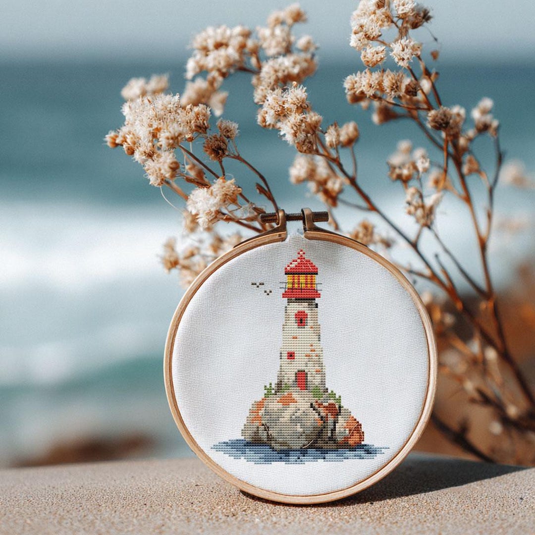 Seaside Lighthouse Cross Stitch Pattern PDF – Cs41 - Etsy