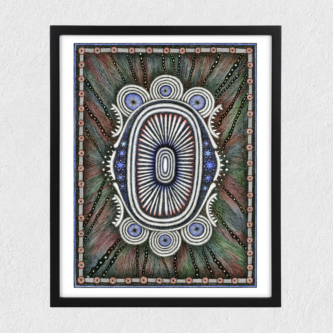 intricate prints showcase at bat print studio social... Intricate Drawing, Mandala Print, 8x10 Giclée, Modern Art Print, Unique ...