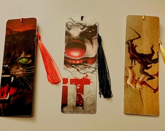 vintage King paperback bookmarks