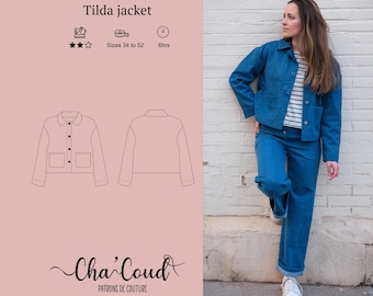 Schnittmuster: Tilda Jacke von Cha' Coud - PDF-Schnittmuster - Größen 34 bis 52