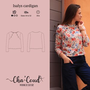 Sewing pattern: Oria jumper by Cha&#39; Coud - PDF sewing pattern - sizes 34 to 52