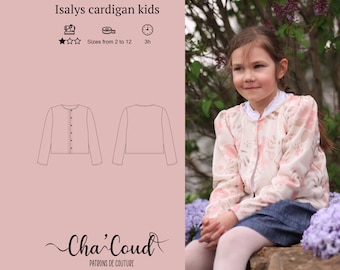 Schnittmuster: Isalys Cardigan Kids von Cha' Coud – PDF-Schnittmuster – Größen 2 bis 12