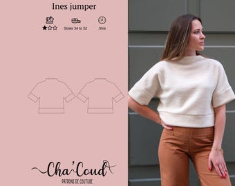 Schnittmuster: Ines-Pullover von Cha' Coud - PDF-Schnittmuster - Größen 34 bis 52