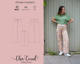 Schnittmuster: Hose Oxane von Cha‘ Coud - PDF-Schnittmuster - Größen 34 bis 48