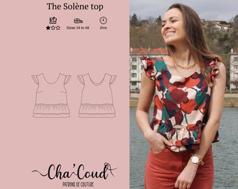 Schnittmuster: Das Solène-Oberteil von Cha' Coud – PDF-Schnittmuster – Größen 34 bis 48