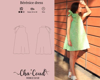 Schnittmuster: Bérénice-Kleid von Cha' Coud – PDF-Schnittmuster – Größen 34 bis 48