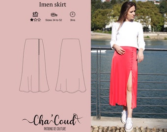 Schnittmuster: Imen-Rock von Cha' Coud – PDF-Schnittmuster – Größen 34 bis 52