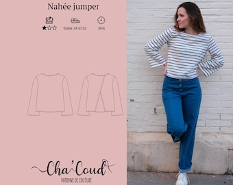 Schnittmuster: Nahée-Pullover von Cha' Coud - PDF-Schnittmuster - Größen 34 bis 52