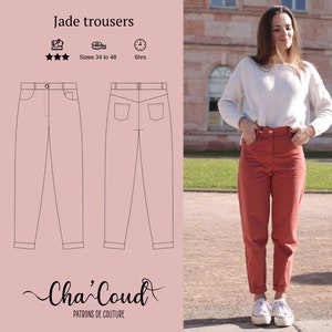 Padrão de costura: Calças Jade da Cha&#39; Coud - padrão de costura PDF - tamanhos 34 a 48